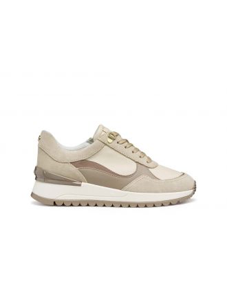 Baskets compensées beige