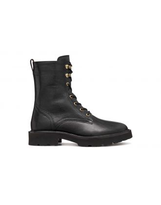 Bottines hautes zip noir