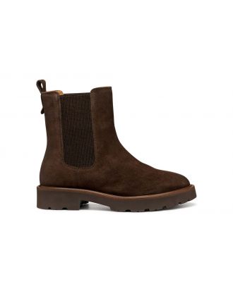 Bottines velours marron