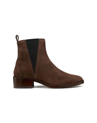 Bottines cuir marron
