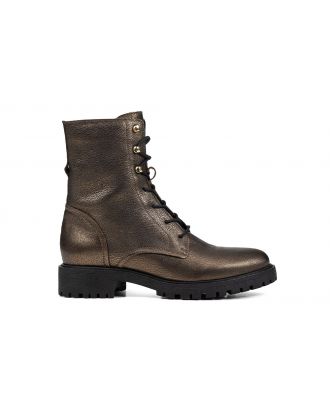 Bottines hautes cuir gris
