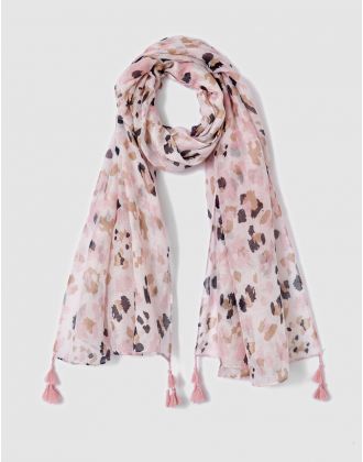 Foulard léopard rose