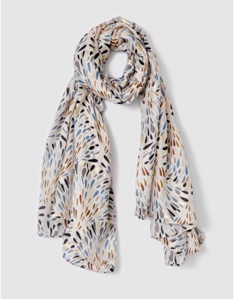 Foulard motif beige