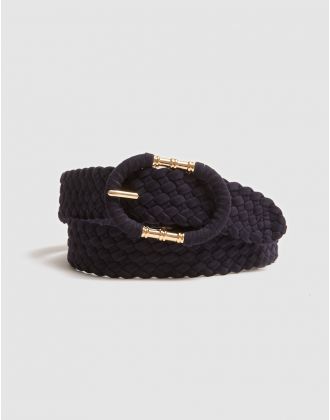 Ceinture tressée marine