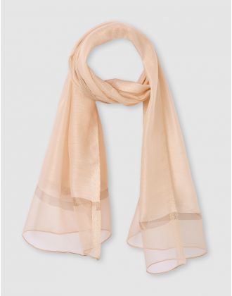 Foulard écru doré