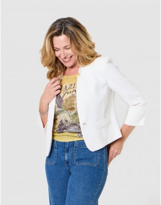 Veste tailleur écru