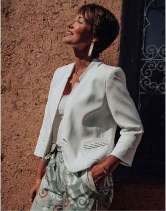 Veste tailleur écru