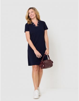 Robe droite bleu marine