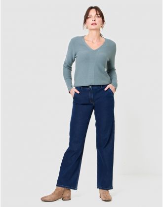Jean large coton brut