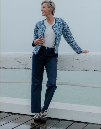 Jean large coton bleu