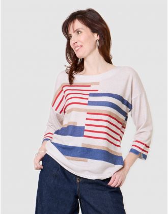 T-shirt imprimé beige