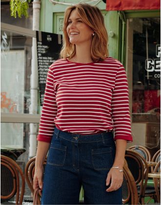 Marinière coton rouge