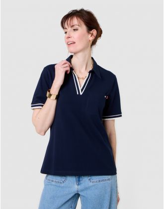 Polo coton marine