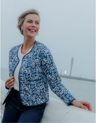 Veste réversible bleu