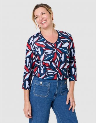 T-shirt chaud motif bleu