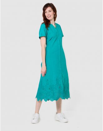 Robe longue vert émeraude