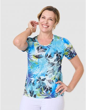 T-shirt imprimé bleu