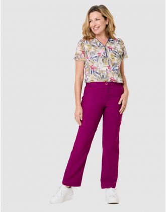 Pantalon tailleur violet