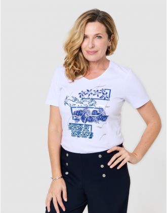 T-shirt imprimé blanc