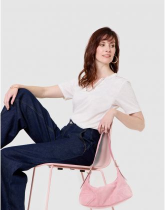 T-shirt ajouré blanc