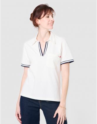 Polo coton écru