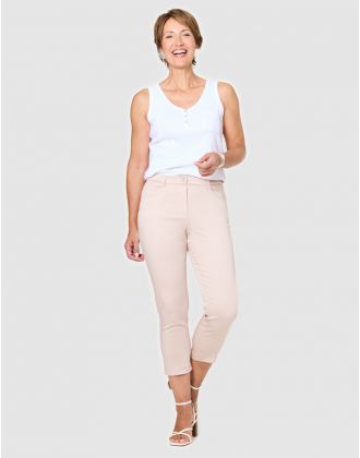 Pantacourt ajusté beige