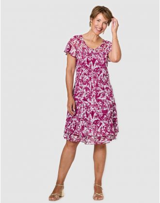 Robe dentelle violet