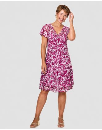 Robe dentelle violet