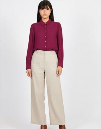 Chemisier coton prune