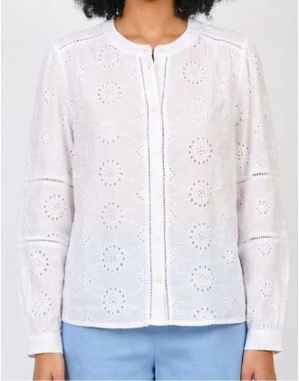 Chemisier broderie coton
