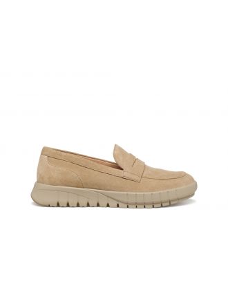 Mocassins daim beige