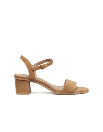 Sandales daim brun
