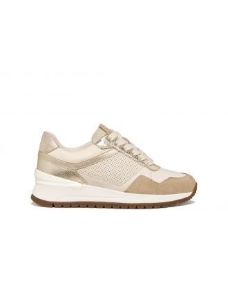 Baskets compensées beige