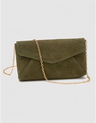 Sac bandoulière cuir kaki