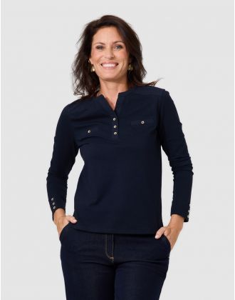 T-shirt coton marine