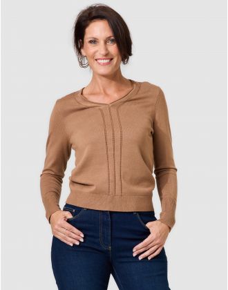 Pull fantaisie camel