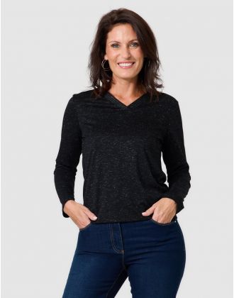 T-shirt irisé noir