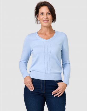 Pull fantaisie bleu clair