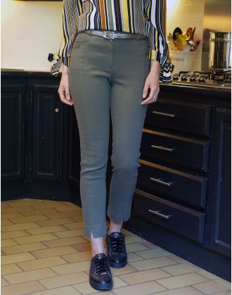 Pantalon 7/8e coton kaki