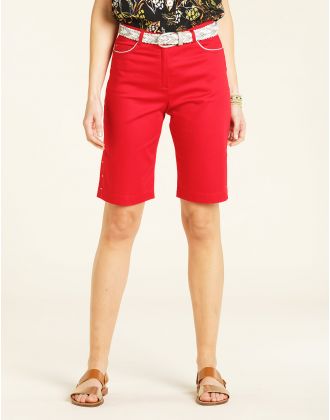 Bermuda coton rouge