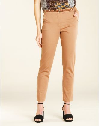 Pantalon en coton beige