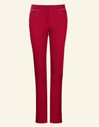 Pantalon 5 poches rouge