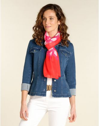 Foulard rose fuchsia