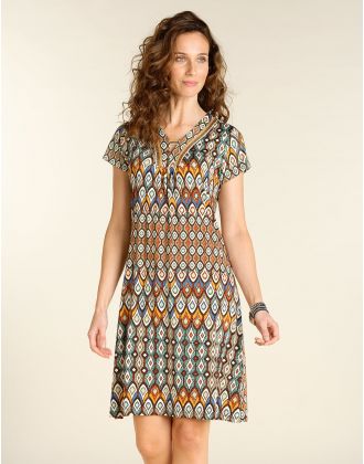 Robe trapèze imprimé 70's