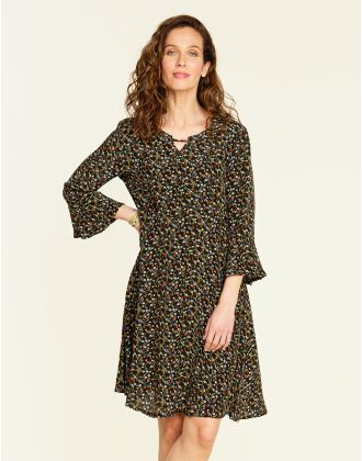 Robe évasée imprimée