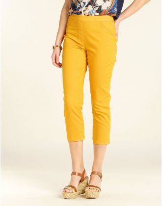 Pantacourt jegging jaune