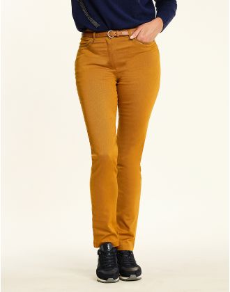Pantalon stretch ocre