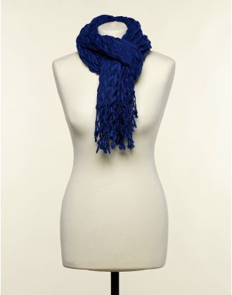 Foulard plissé chic bleu