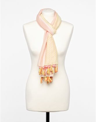 Foulard jaune à rayures