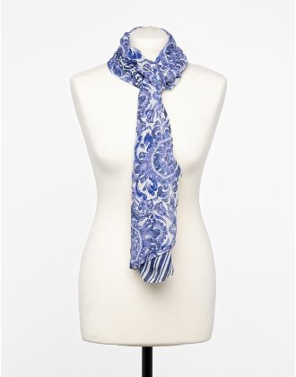 Foulard bleu et blanc